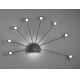 Trio - Настінний LED світильник з регулюванням яскравості PEACOCK 9xLED/2,6W/230V чорний