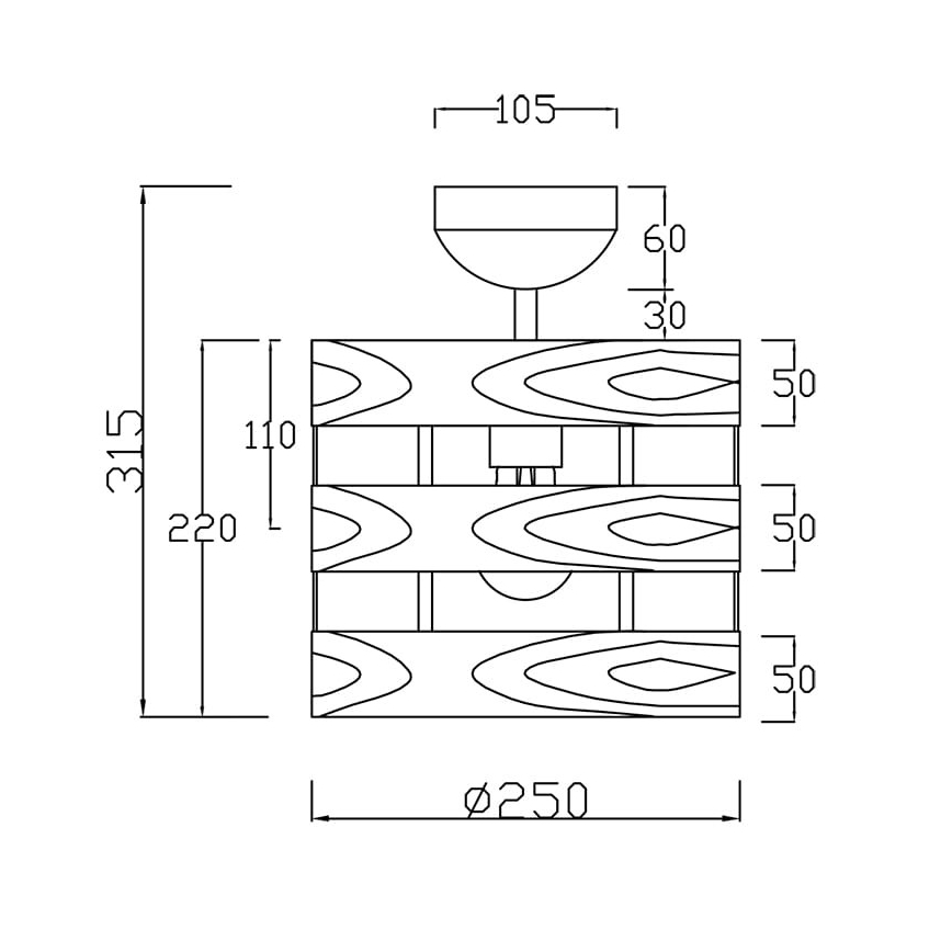 Trio - Накладная люстра DUNCAN 1xE27/40W/230V