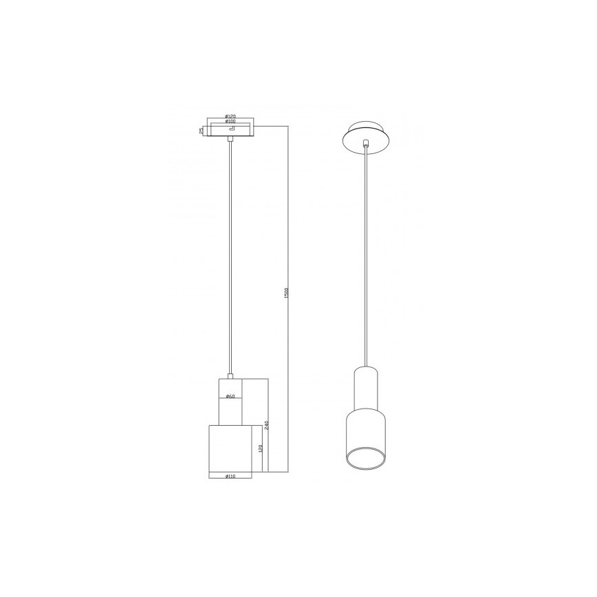Trio - Підвісна люстра WAILER 1xGU10/5W/230V сірий