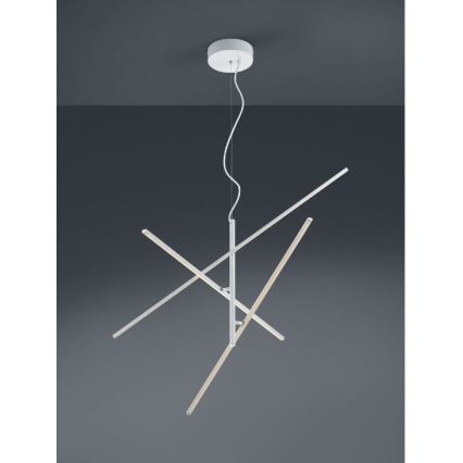 Trio - Підвісна світлодіодна люстра з регулюванням яскравості TIRIAC 3xLED/8,5W/230V біла