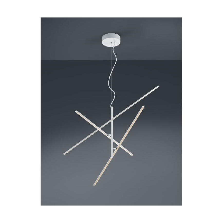 Trio - Підвісна світлодіодна люстра з регулюванням яскравості TIRIAC 3xLED/8,5W/230V біла