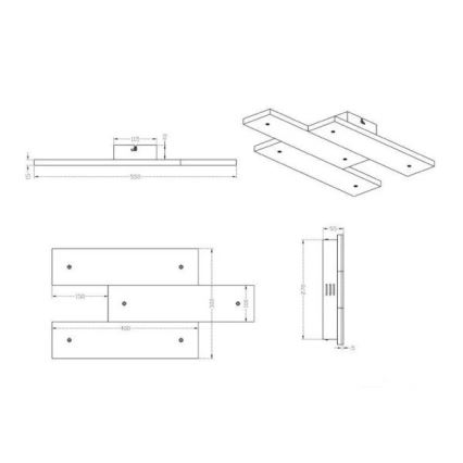 Trio - Стельовий LED світильник DENVER 3xLED/10W/230