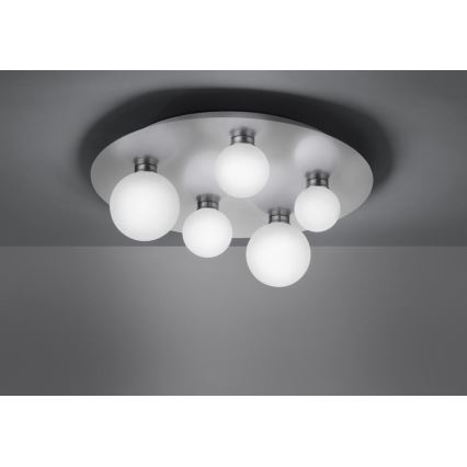 Trio - Светодиодный потолочный RGB-светильник с регулированием яркости DICAPO 5xLED/3W/230V 3000-5000K + дистанционное управление