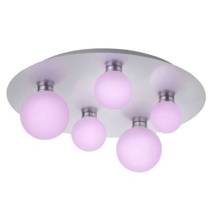 Trio - Светодиодный потолочный RGB-светильник с регулированием яркости DICAPO 5xLED/3W/230V 3000-5000K + дистанционное управление