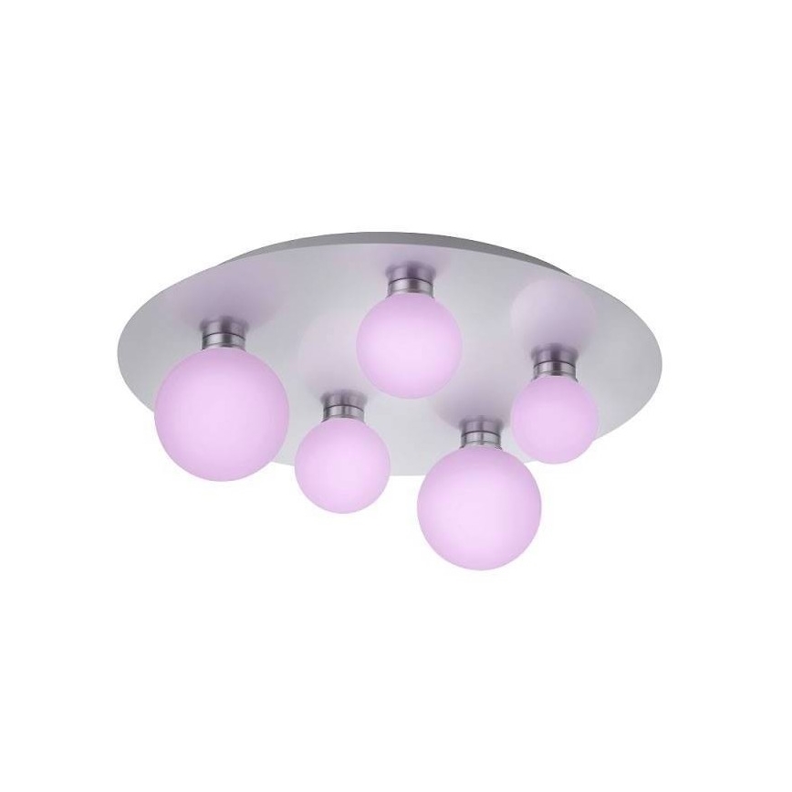 Trio - Светодиодный потолочный RGB-светильник с регулированием яркости DICAPO 5xLED/3W/230V 3000-5000K + дистанционное управление