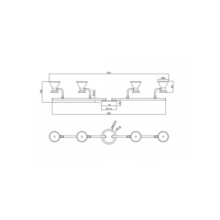 Trio - Светодиодный точечный светильник DUKE 4xLED/4,3W/230V