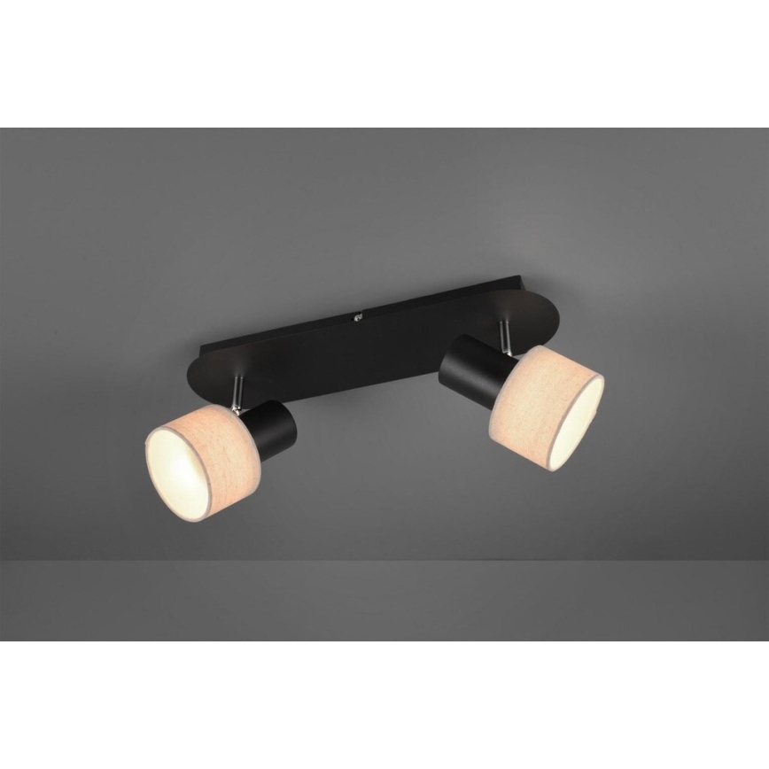 Trio - Точечный светильник WAILER 2xGU10/5W/230V черная