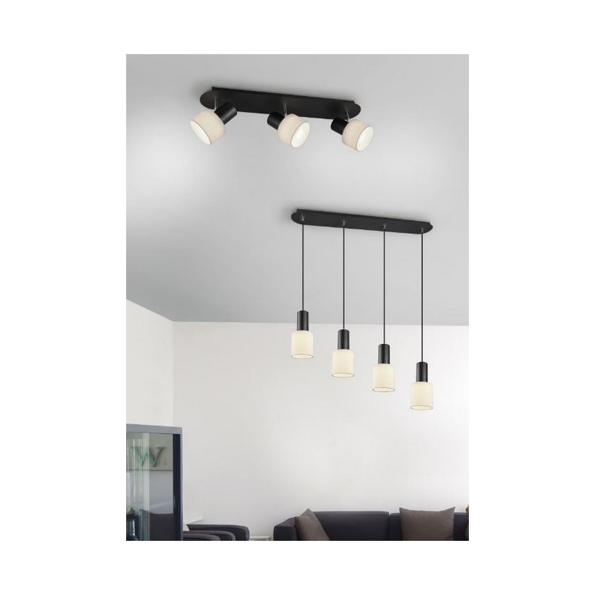 Trio - Точковий світильник WAILER 3xGU10/5W/230V чорний