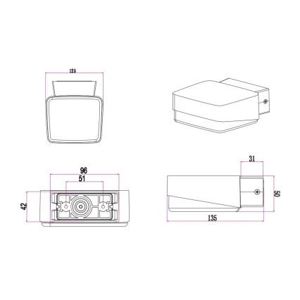 Trio - Вуличний світлодіодний настінний світильник JUBA LED/10W/230V IP65