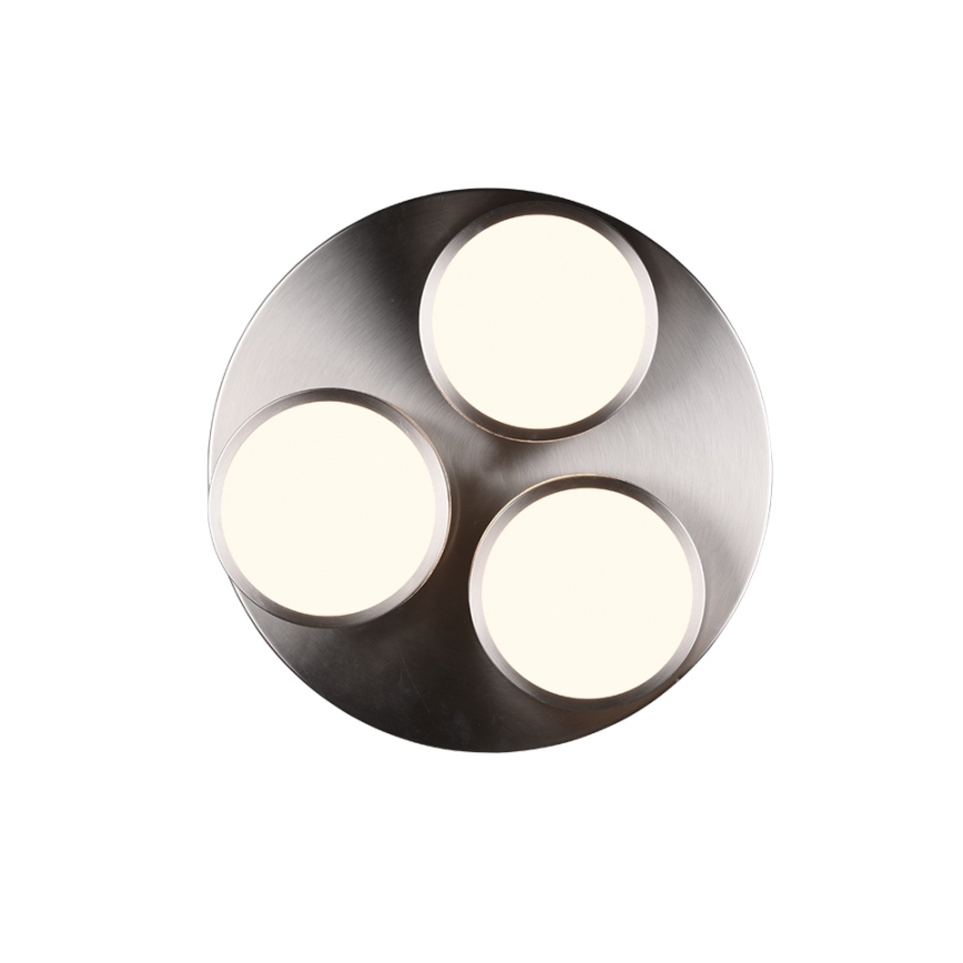 Trio - LED регульований стельовий світильник FRANKLIN 3xLED/8,5W/230V 3000K діаметр 35 см матовий хром