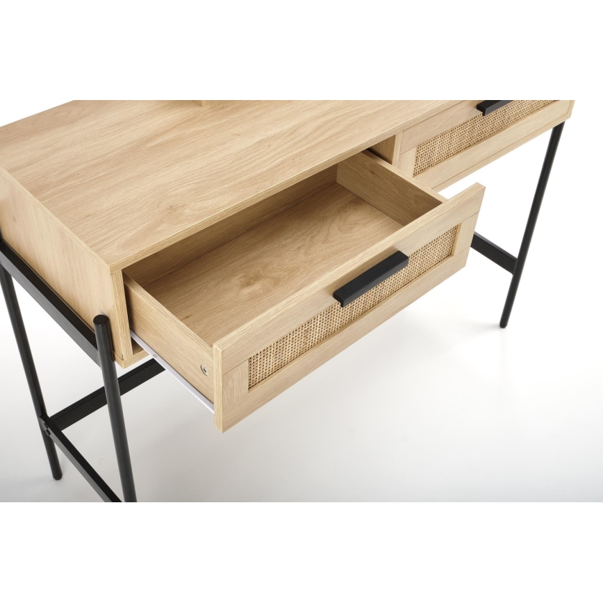 Туалетний столик CARMEN 136x104 см бежевий/чорний