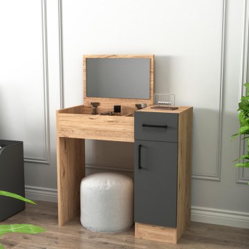 Туалетний столик INCI 108,8x77 см, сосна атлантична/антрацит