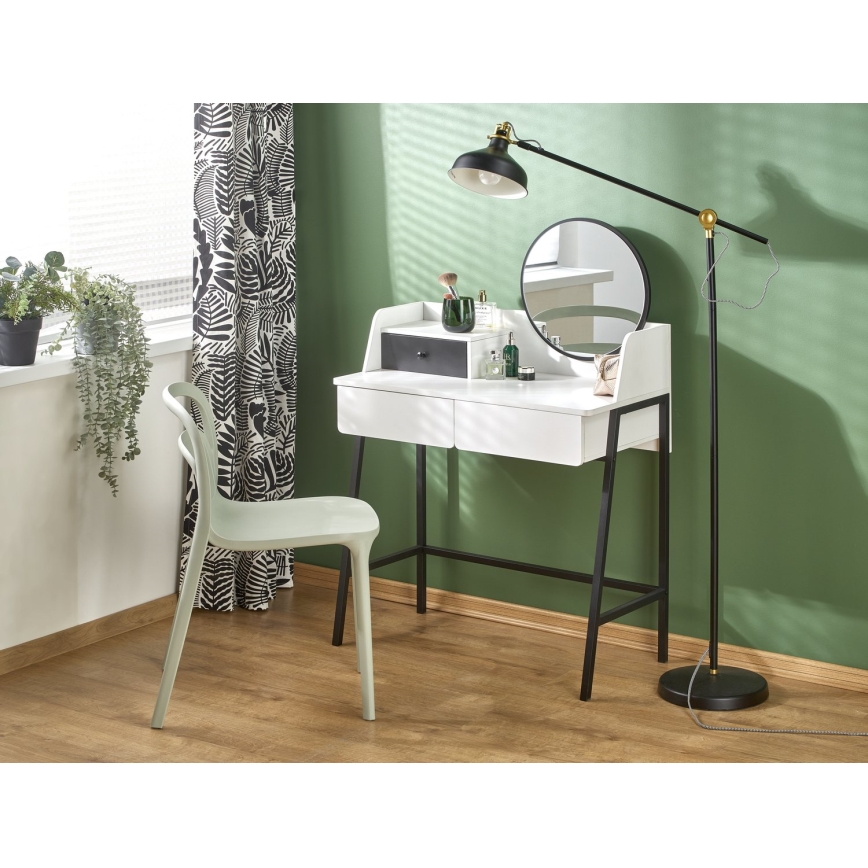 Туалетный столик AGNES 120x80 см белый/черный
