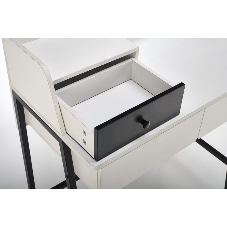 Туалетный столик AGNES 120x80 см белый/черный