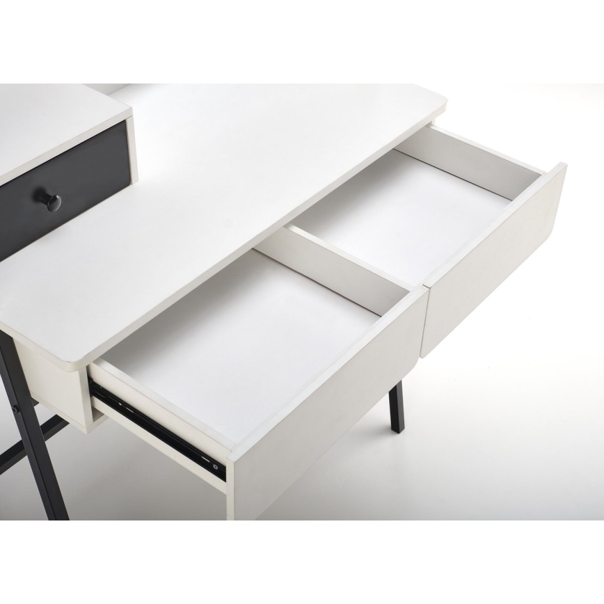 Туалетный столик AGNES 120x80 см белый/черный