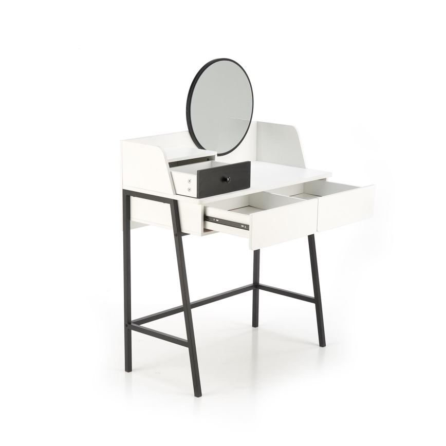 Туалетный столик AGNES 120x80 см белый/черный