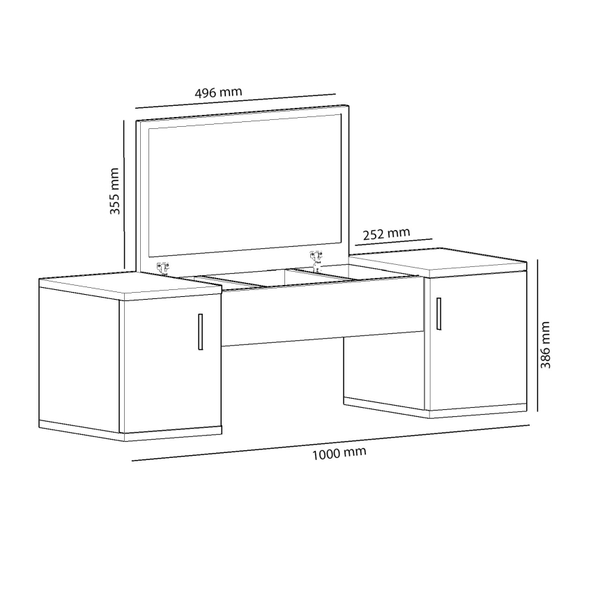 Туалетный столик MERCAN 39x100 см белый