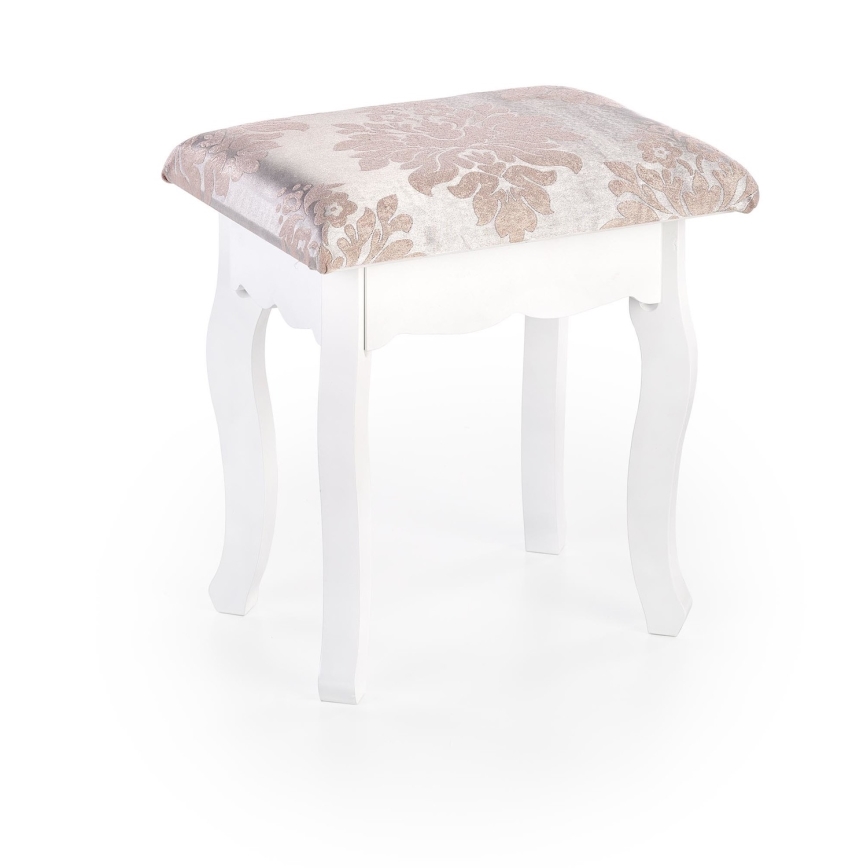 Туалетный столик SARA 80x130 см + табурет 45x37 см белый