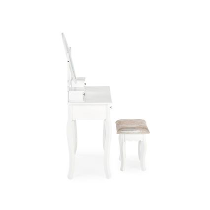 Туалетный столик SARA 80x130 см + табурет 45x37 см белый