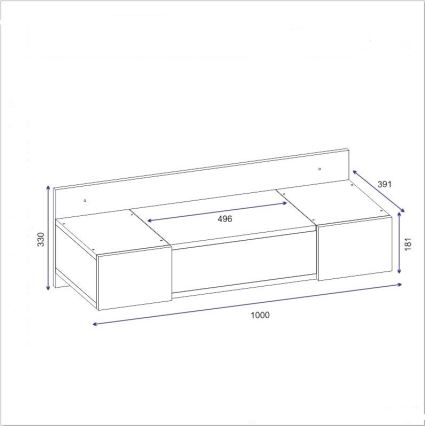 Туалетный столик ZAKKUM 33x100 см бежевый