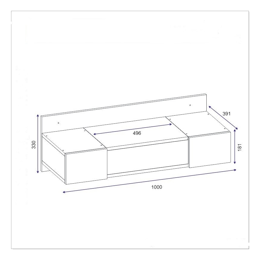 Туалетный столик ZAKKUM 33x100 см бежевый