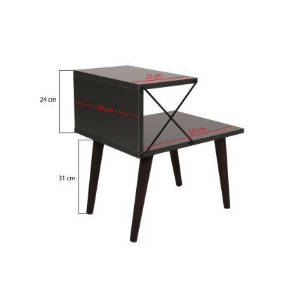 Тумба CROSS 55x50 см антрацит