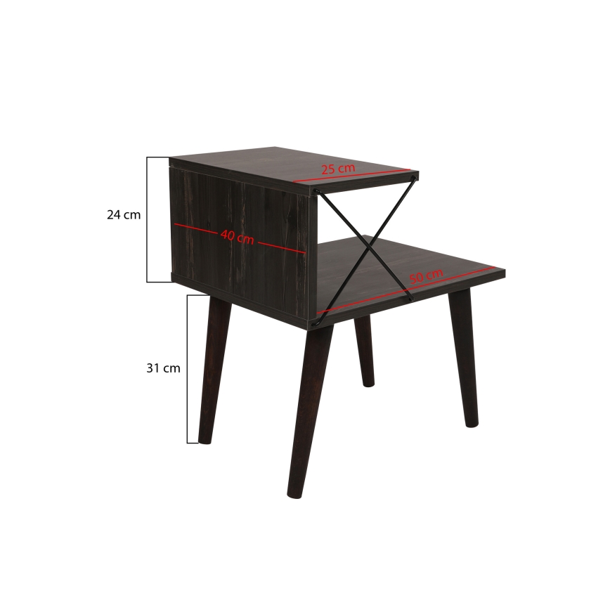Тумба CROSS 55x50 см коричневий