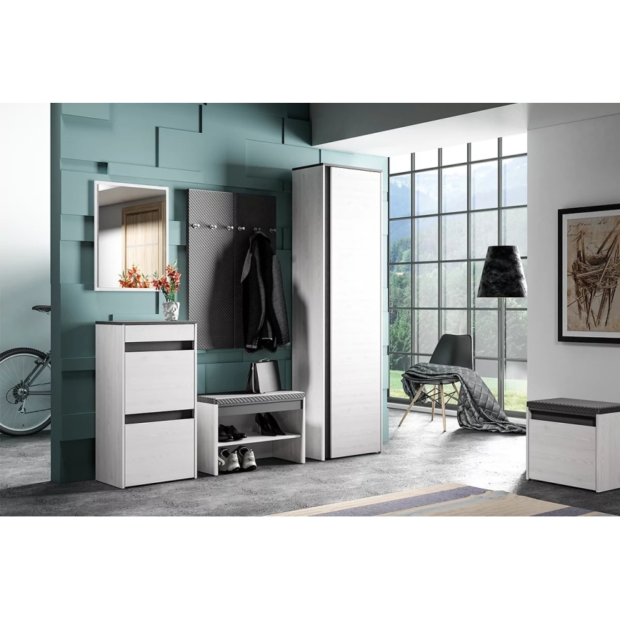 Тумба для обуви CALLA 47x70 см белый/серый