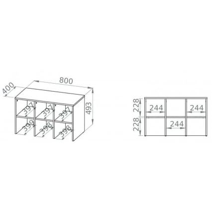 Тумба для обуви SARPA 50x80 см белый/коричневый