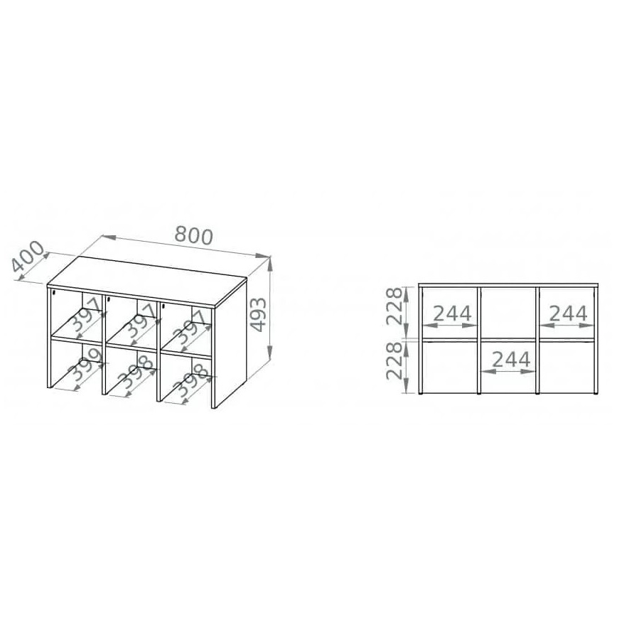 Тумба для обуви SARPA 50x80 см белый/коричневый