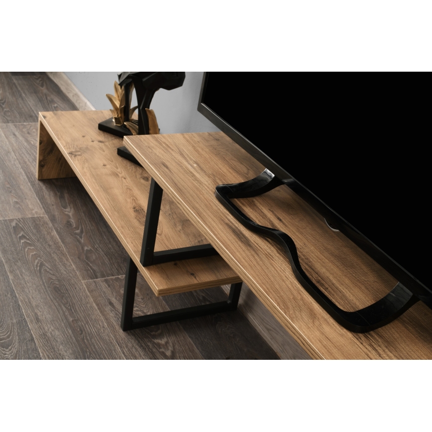 Тумба для телевізора OVIT 44x153 см коричневий/чорний