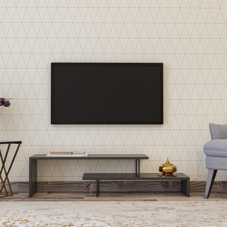 Тумба для телевизора OVIT 45x120 см антрацит/черный