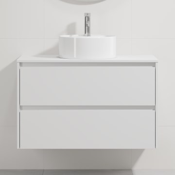 Тумба для ванной с раковиной TRONDHEIM/VIKEDAL 90x57x46 см белая