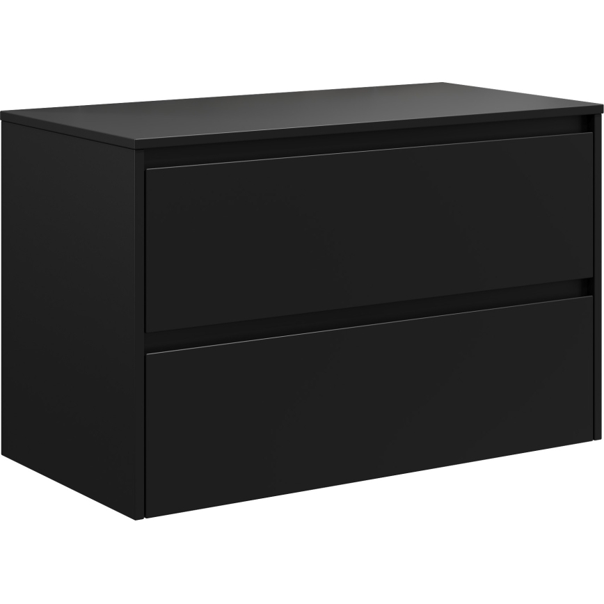 Тумба для ванной с умывальником TRONDHEIM/DRAMMEN 90x57x46 cm чёрная/белая