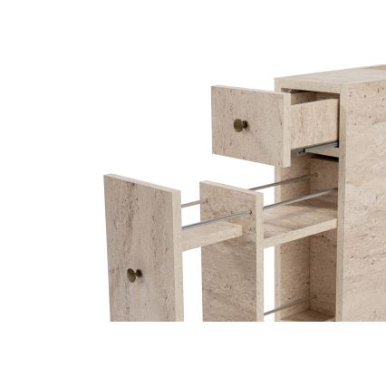 Тумба для ванної кімнати MELODY, мармуровий декор, бежевий