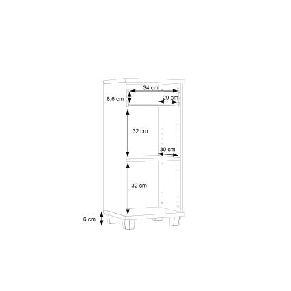 Тумба для ванної кімнати VENOM антрацит/коричневий