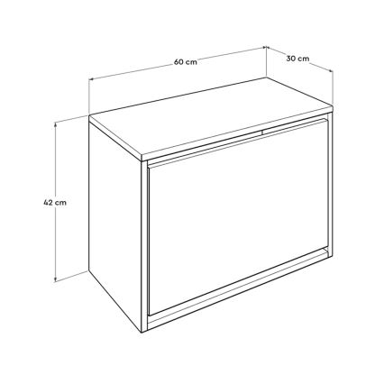 Тумба для взуття 42x60 см білий