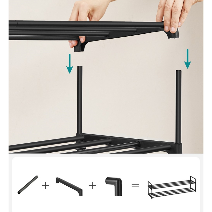 Тумба для взуття ALVORO, чорна