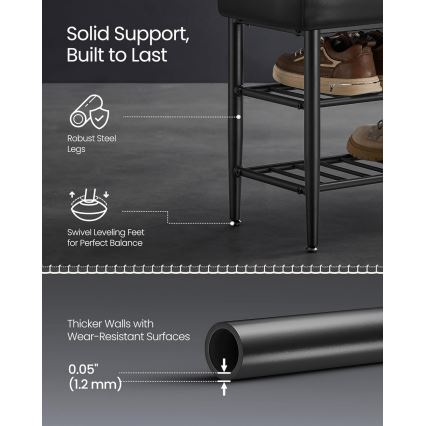 Тумба для взуття ANDOR чорна