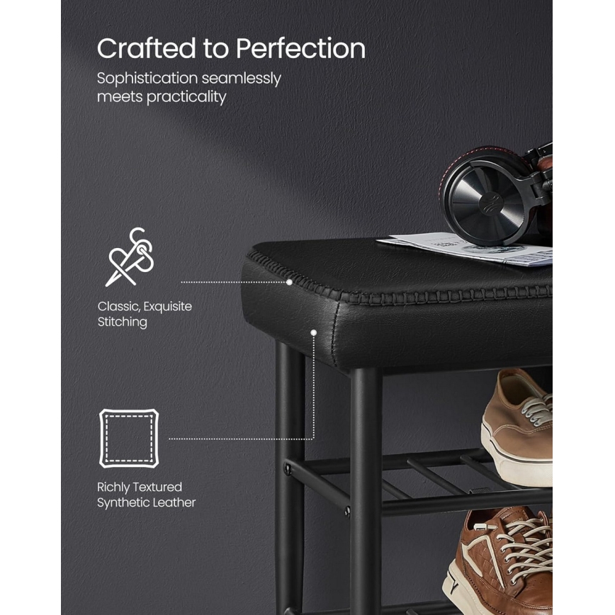 Тумба для взуття ANDOR чорна