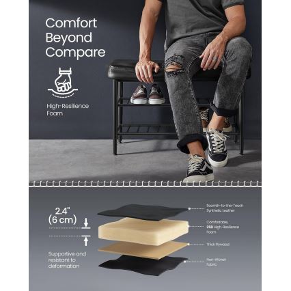 Тумба для взуття ANDOR чорна