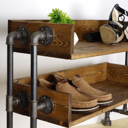 Тумба для взуття BORU 50x90 см чорний/ялина