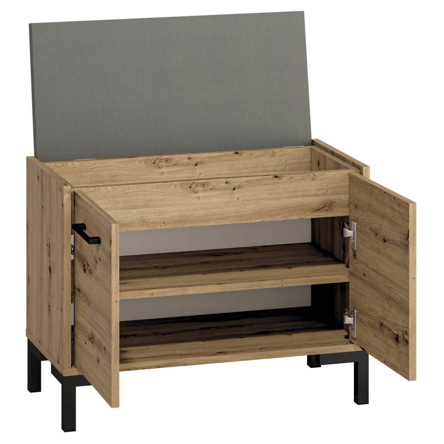 Тумба для взуття CORICA 54x70 см дуб artisan/чорний