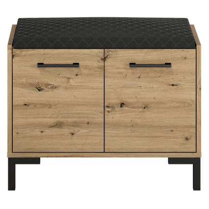 Тумба для взуття CORICA 54x70 см дуб artisan/чорний