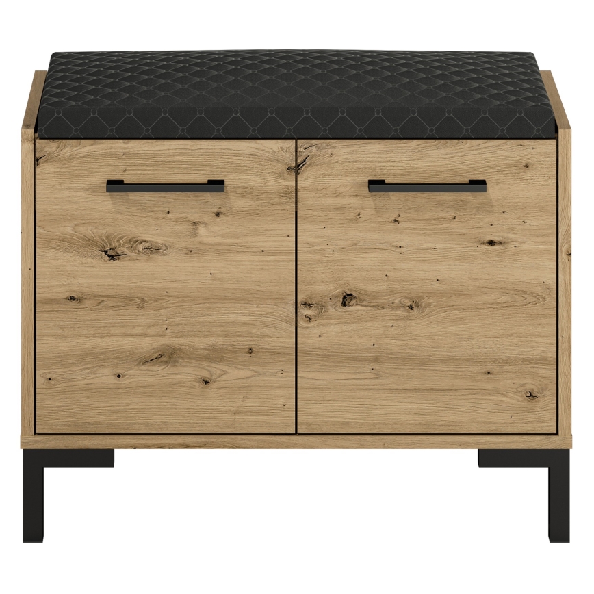 Тумба для взуття CORICA 54x70 см дуб artisan/чорний