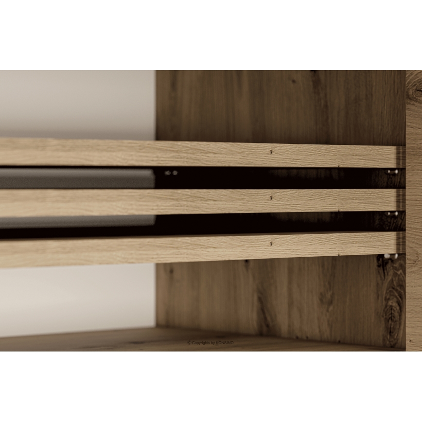 Тумба для взуття CORICA 54x70 см дуб artisan/чорний