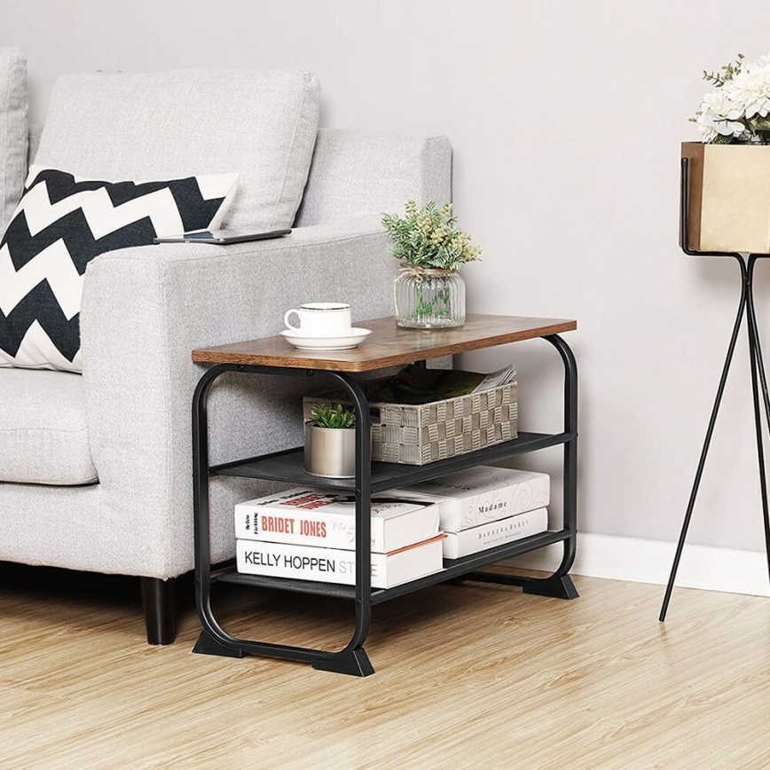 Тумба для взуття DAVOR коричнева/чорна