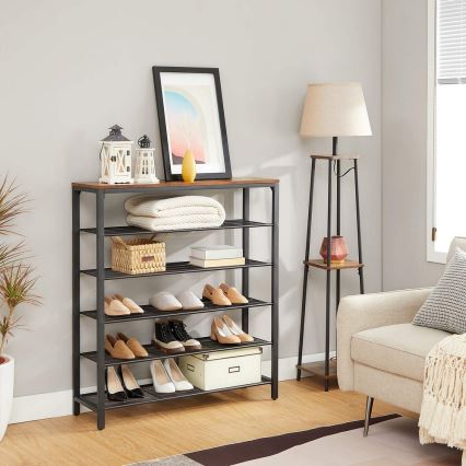 Тумба для взуття DAVOR — коричнево-чорна