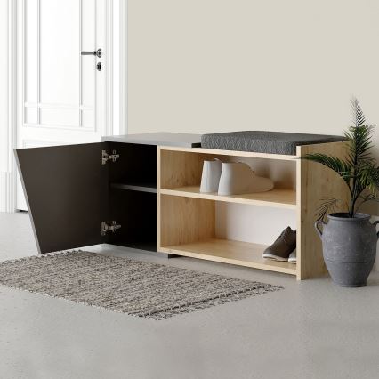 Тумба для взуття FIONA 37x104 см коричневий/антрацит