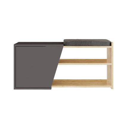 Тумба для взуття FIONA 37x104 см коричневий/антрацит